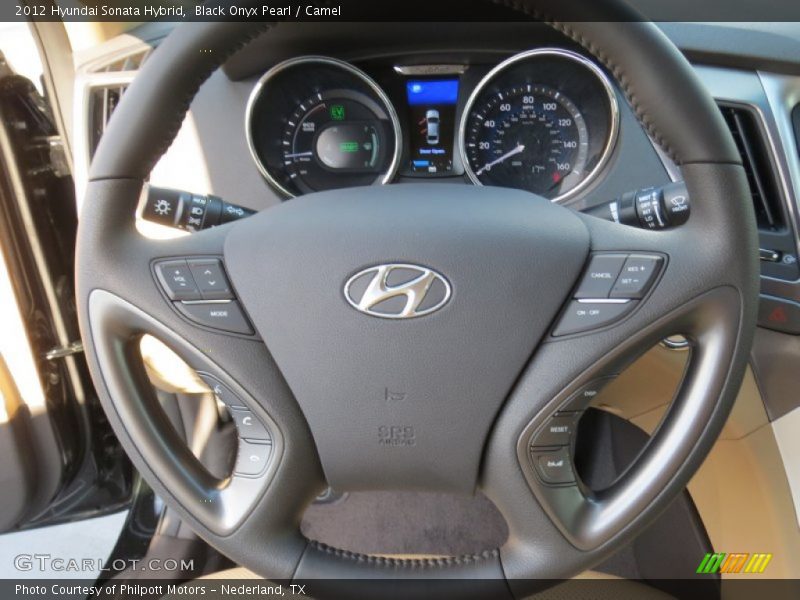 Black Onyx Pearl / Camel 2012 Hyundai Sonata Hybrid