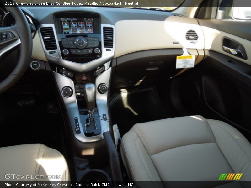 Blue Topaz Metallic / Cocoa/Light Neutral 2013 Chevrolet Cruze LTZ/RS