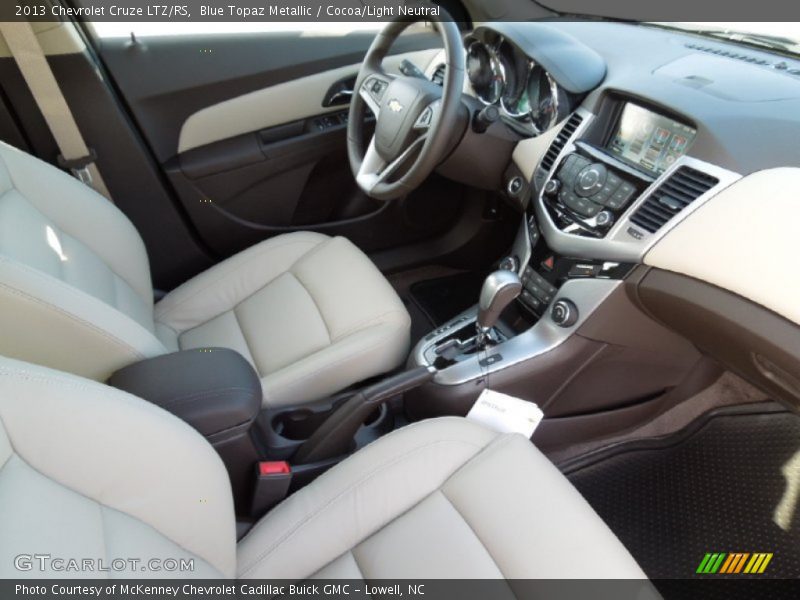 Blue Topaz Metallic / Cocoa/Light Neutral 2013 Chevrolet Cruze LTZ/RS