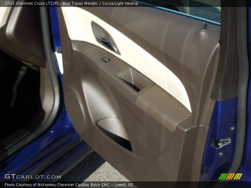 Blue Topaz Metallic / Cocoa/Light Neutral 2013 Chevrolet Cruze LTZ/RS