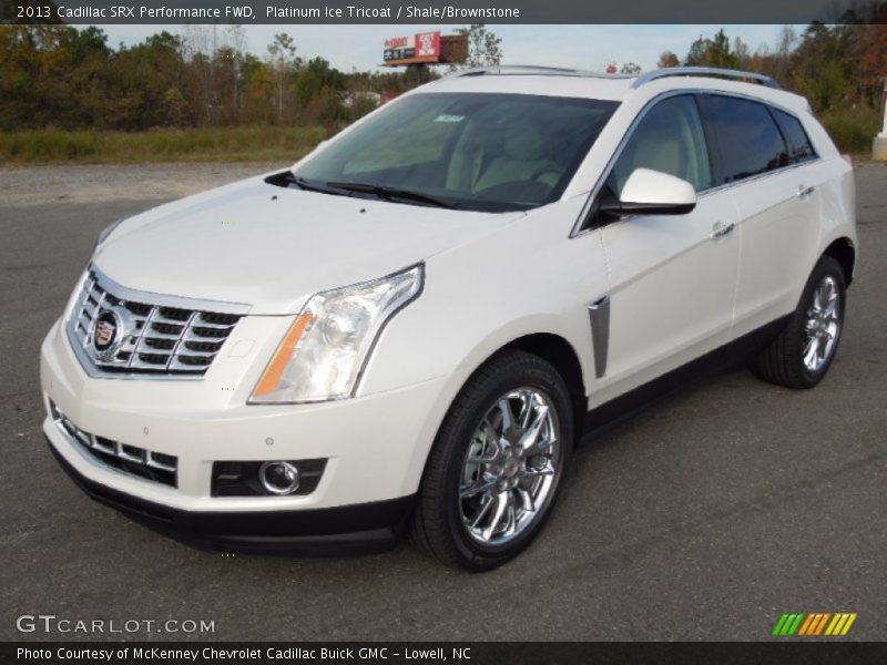 Platinum Ice Tricoat / Shale/Brownstone 2013 Cadillac SRX Performance FWD