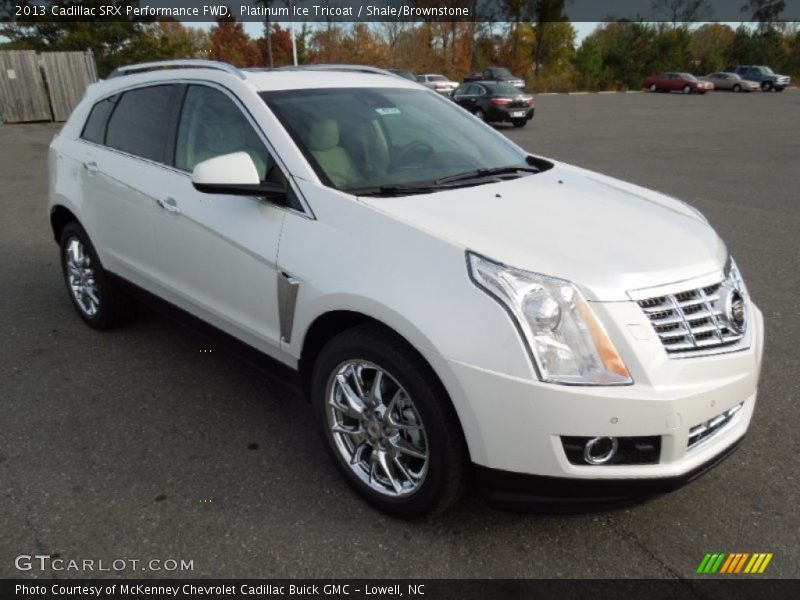 Platinum Ice Tricoat / Shale/Brownstone 2013 Cadillac SRX Performance FWD