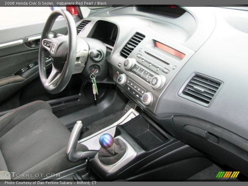 Habanero Red Pearl / Black 2008 Honda Civic Si Sedan