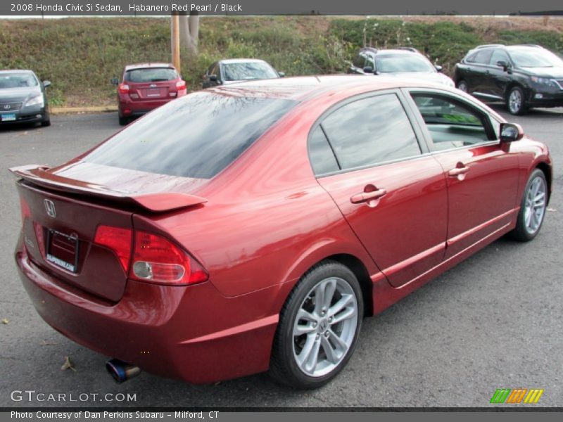 Habanero Red Pearl / Black 2008 Honda Civic Si Sedan