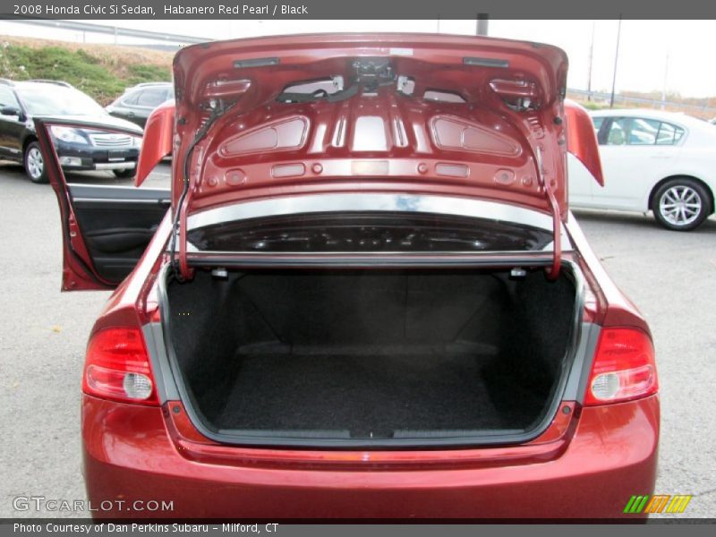Habanero Red Pearl / Black 2008 Honda Civic Si Sedan
