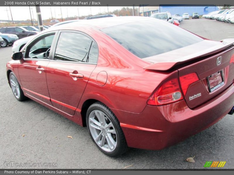 Habanero Red Pearl / Black 2008 Honda Civic Si Sedan