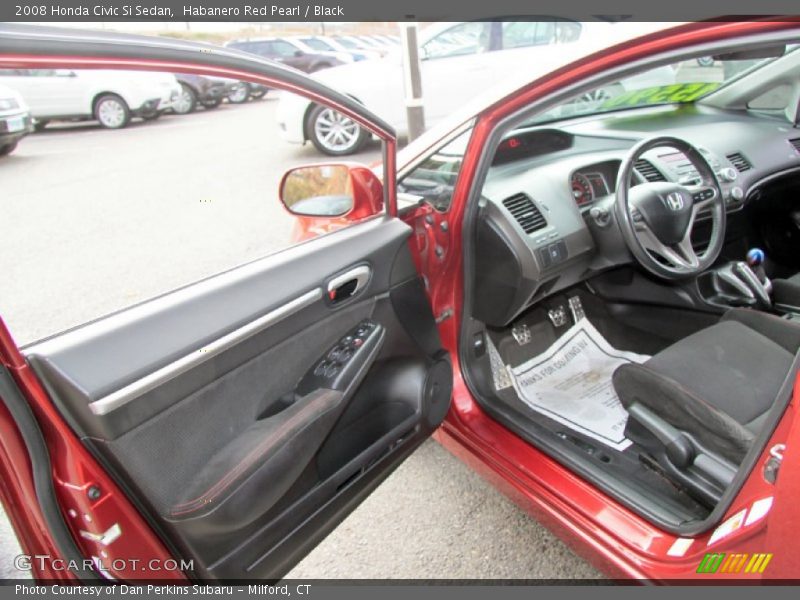 Habanero Red Pearl / Black 2008 Honda Civic Si Sedan