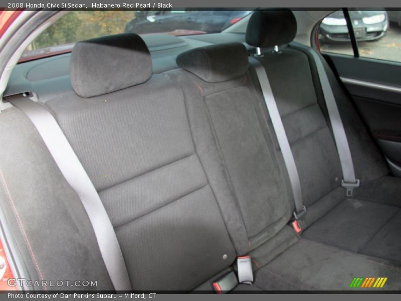 Habanero Red Pearl / Black 2008 Honda Civic Si Sedan