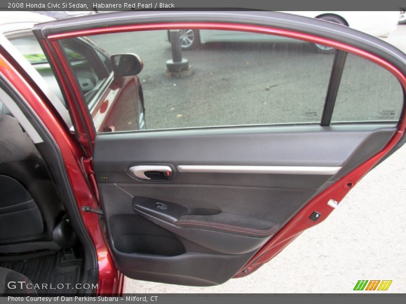 Habanero Red Pearl / Black 2008 Honda Civic Si Sedan