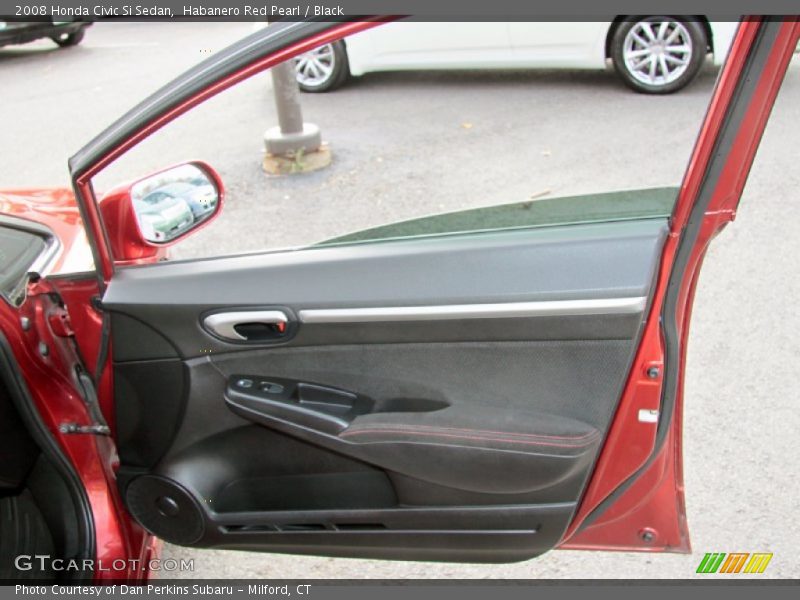 Habanero Red Pearl / Black 2008 Honda Civic Si Sedan