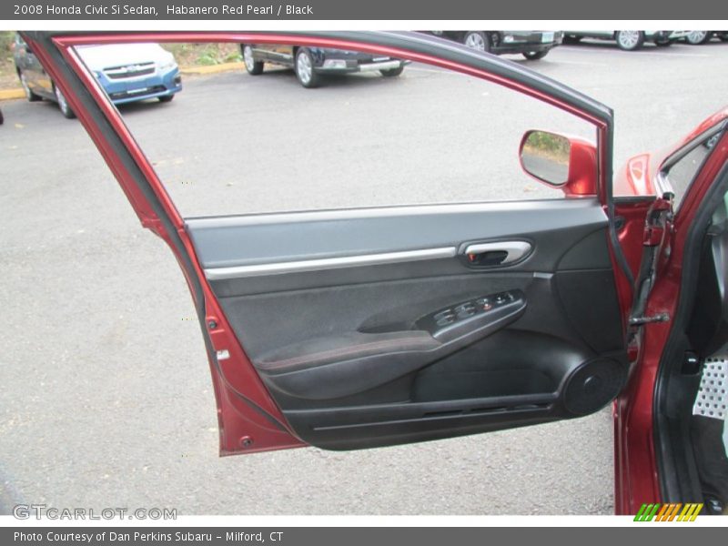 Habanero Red Pearl / Black 2008 Honda Civic Si Sedan