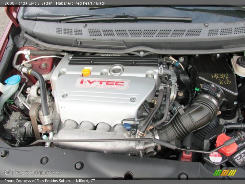 Habanero Red Pearl / Black 2008 Honda Civic Si Sedan