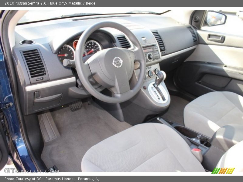 Blue Onyx Metallic / Beige 2010 Nissan Sentra 2.0