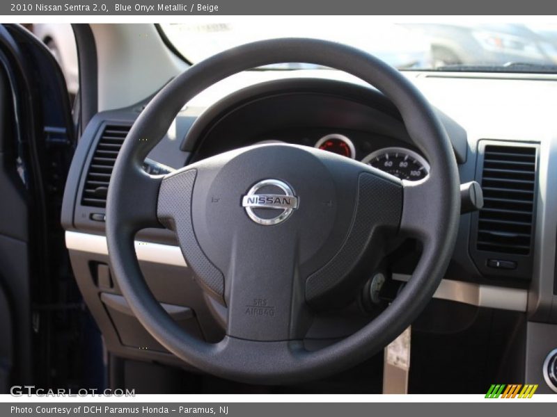 Blue Onyx Metallic / Beige 2010 Nissan Sentra 2.0