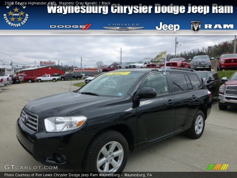 Magnetic Gray Metallic / Black 2008 Toyota Highlander 4WD