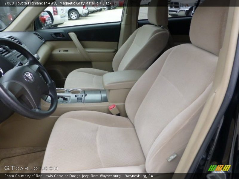 Magnetic Gray Metallic / Black 2008 Toyota Highlander 4WD
