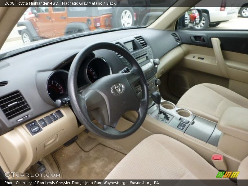 Magnetic Gray Metallic / Black 2008 Toyota Highlander 4WD