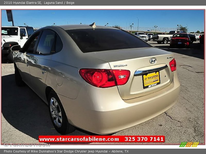 Laguna Sand / Beige 2010 Hyundai Elantra SE