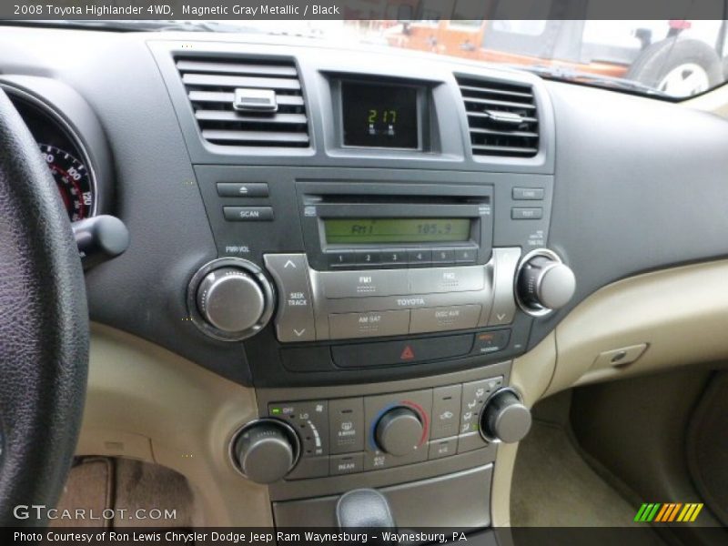 Magnetic Gray Metallic / Black 2008 Toyota Highlander 4WD