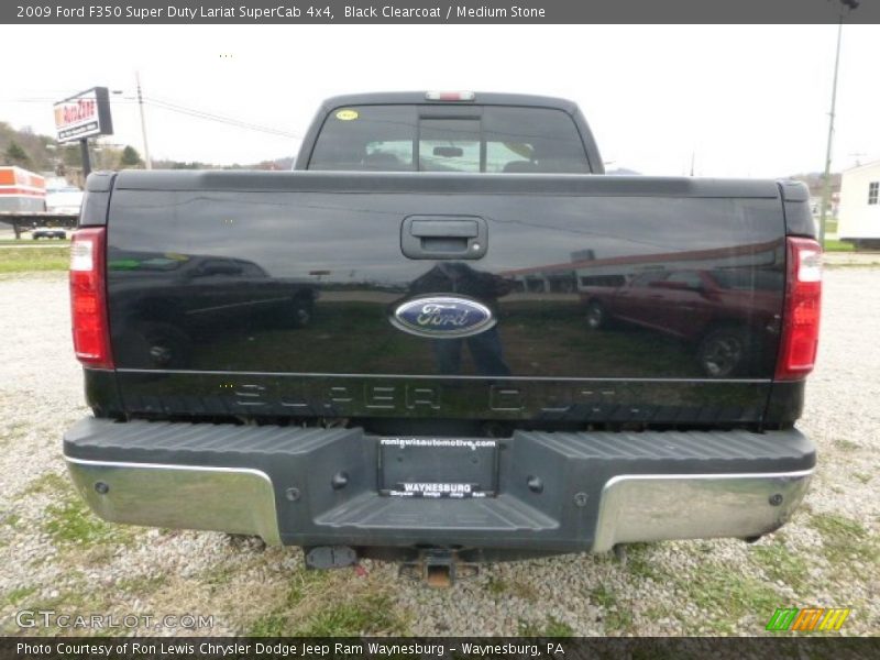 Black Clearcoat / Medium Stone 2009 Ford F350 Super Duty Lariat SuperCab 4x4