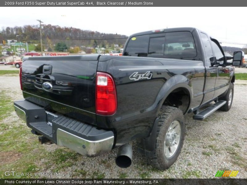 Black Clearcoat / Medium Stone 2009 Ford F350 Super Duty Lariat SuperCab 4x4