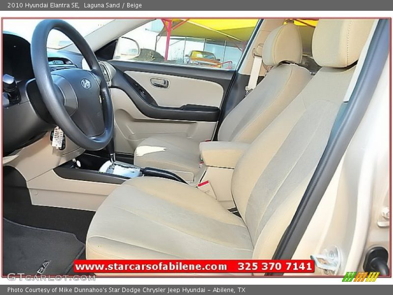 Laguna Sand / Beige 2010 Hyundai Elantra SE