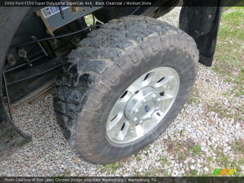 Black Clearcoat / Medium Stone 2009 Ford F350 Super Duty Lariat SuperCab 4x4