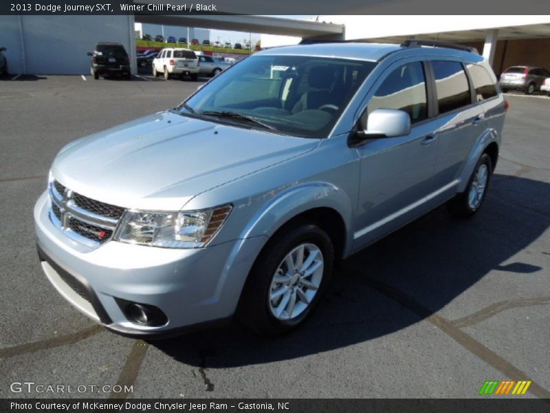 Winter Chill Pearl / Black 2013 Dodge Journey SXT