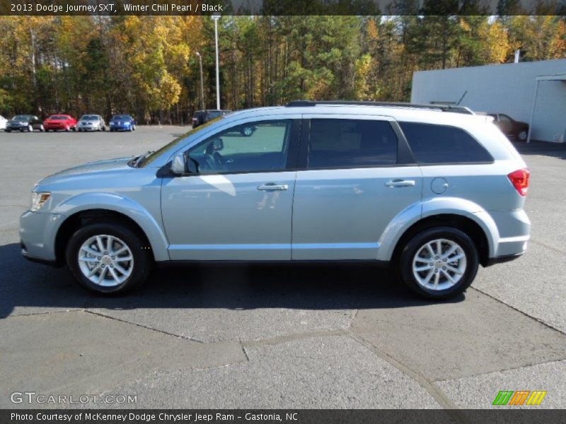 Winter Chill Pearl / Black 2013 Dodge Journey SXT