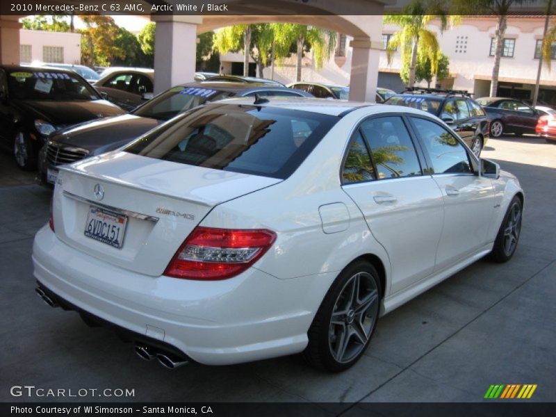 Arctic White / Black 2010 Mercedes-Benz C 63 AMG
