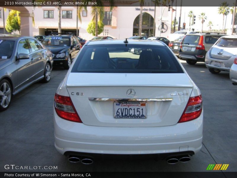 Arctic White / Black 2010 Mercedes-Benz C 63 AMG