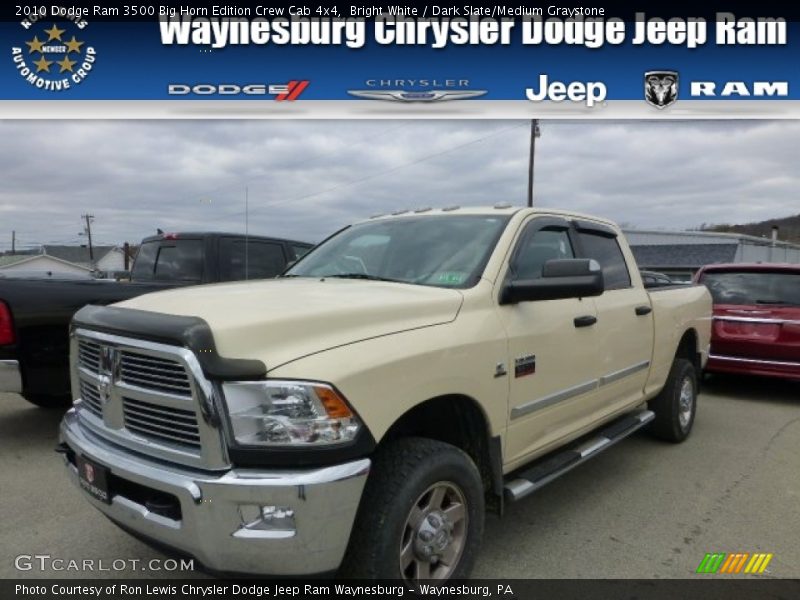 Bright White / Dark Slate/Medium Graystone 2010 Dodge Ram 3500 Big Horn Edition Crew Cab 4x4