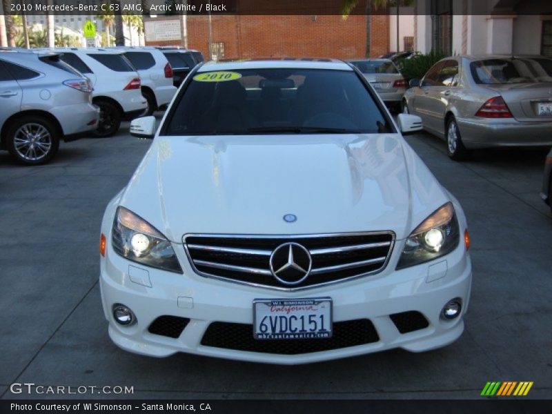 Arctic White / Black 2010 Mercedes-Benz C 63 AMG