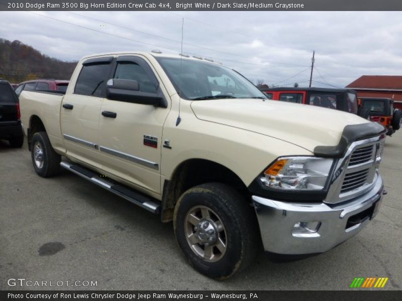 Bright White / Dark Slate/Medium Graystone 2010 Dodge Ram 3500 Big Horn Edition Crew Cab 4x4