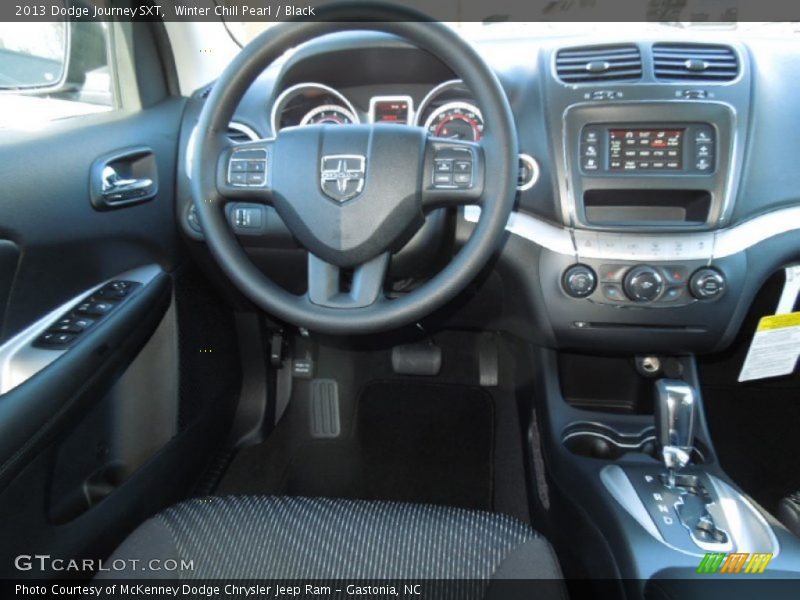 Winter Chill Pearl / Black 2013 Dodge Journey SXT