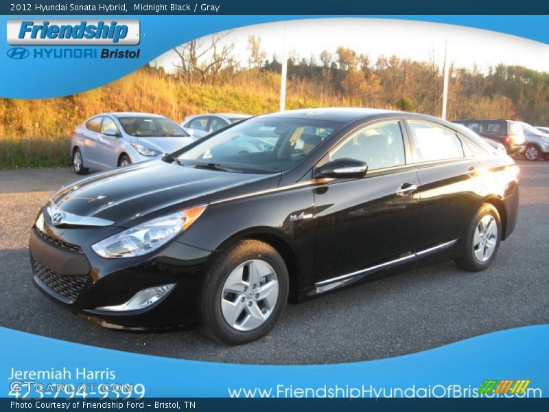Midnight Black / Gray 2012 Hyundai Sonata Hybrid
