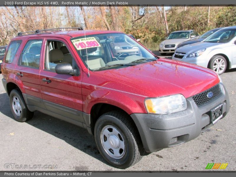 Redfire Metallic / Medium Dark Pebble 2003 Ford Escape XLS V6 4WD