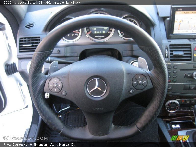 Arctic White / Black 2010 Mercedes-Benz C 63 AMG