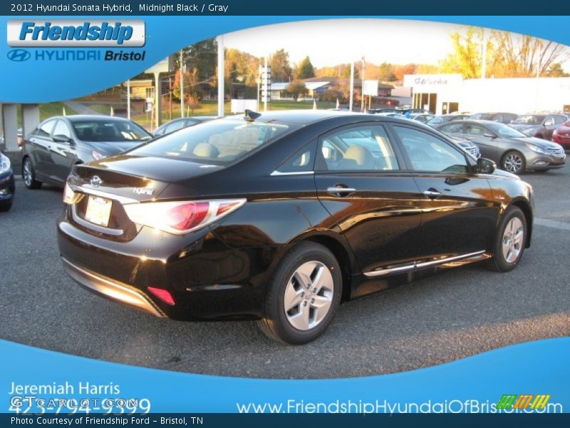 Midnight Black / Gray 2012 Hyundai Sonata Hybrid