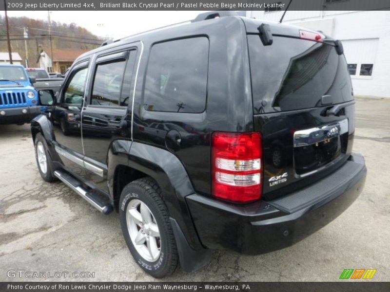 Brilliant Black Crystal Pearl / Pastel Pebble Beige Mckinley Leather 2009 Jeep Liberty Limited 4x4