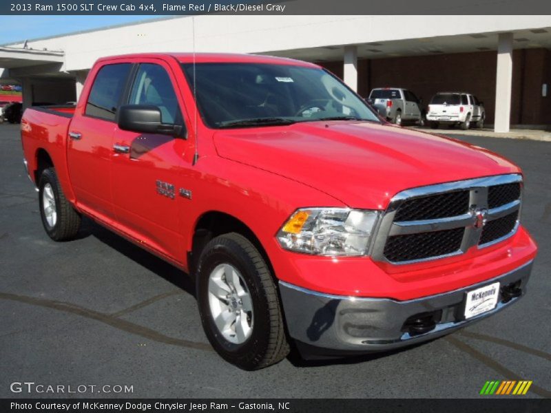 Flame Red / Black/Diesel Gray 2013 Ram 1500 SLT Crew Cab 4x4