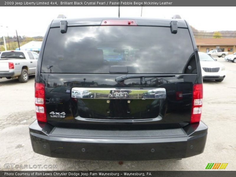 Brilliant Black Crystal Pearl / Pastel Pebble Beige Mckinley Leather 2009 Jeep Liberty Limited 4x4