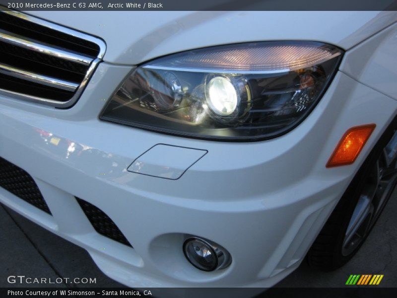 Arctic White / Black 2010 Mercedes-Benz C 63 AMG