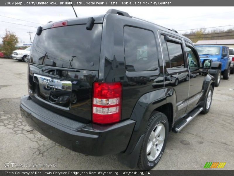 Brilliant Black Crystal Pearl / Pastel Pebble Beige Mckinley Leather 2009 Jeep Liberty Limited 4x4