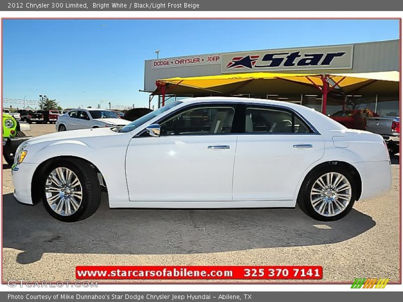 Bright White / Black/Light Frost Beige 2012 Chrysler 300 Limited
