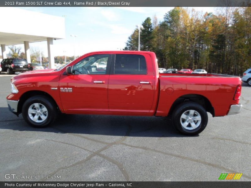 Flame Red / Black/Diesel Gray 2013 Ram 1500 SLT Crew Cab 4x4