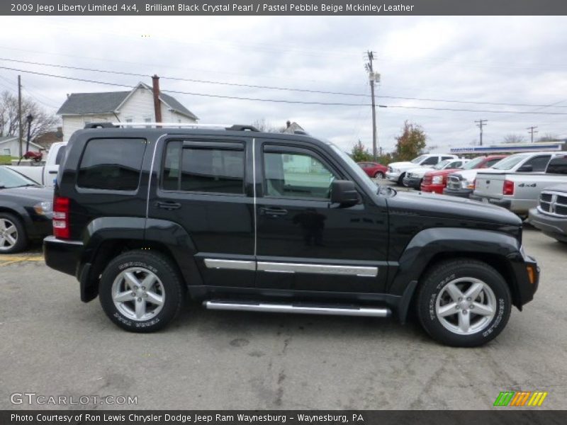 Brilliant Black Crystal Pearl / Pastel Pebble Beige Mckinley Leather 2009 Jeep Liberty Limited 4x4