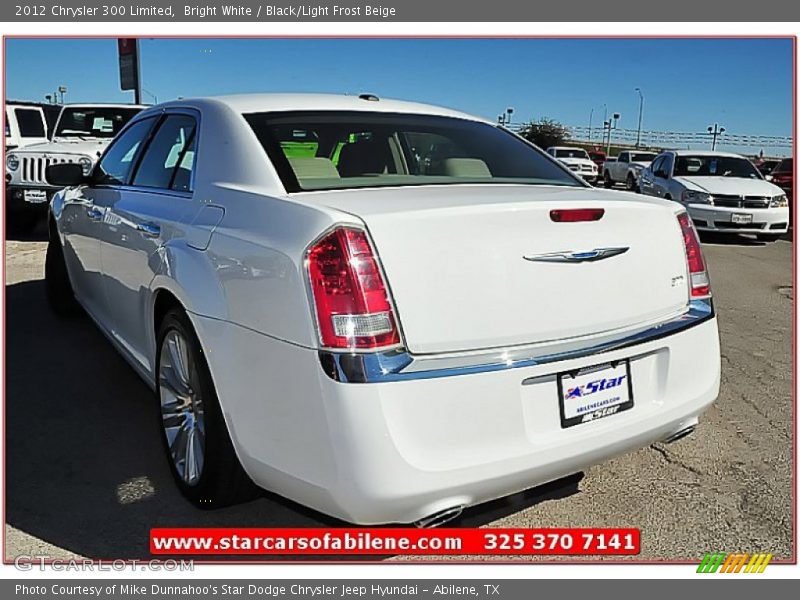 Bright White / Black/Light Frost Beige 2012 Chrysler 300 Limited