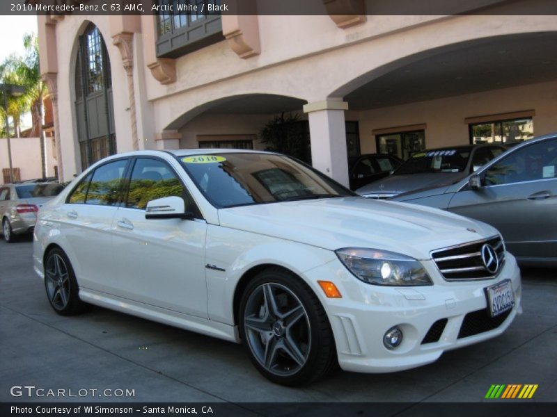 Arctic White / Black 2010 Mercedes-Benz C 63 AMG