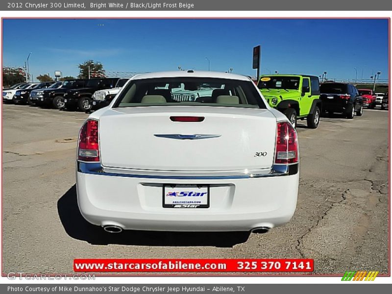 Bright White / Black/Light Frost Beige 2012 Chrysler 300 Limited